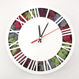 Ceas cu licheni - Cifre romane | cadouri-inspirate.ro