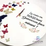 Ceas cu licheni si fluturi - Cadou pentru nasi
