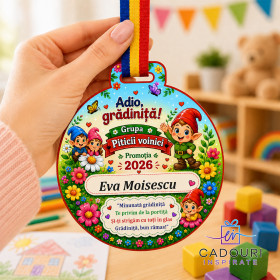 Medalie Personalizată Grupa Piticii Voinici - Adio, grădiniță!