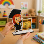 Trofeu Personalizat Absolvire Gradinita - Model Fetita