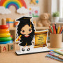 Trofeu Personalizat Absolvire Scoala - Model Fetita