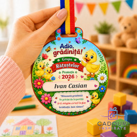 Medalie Personalizată Grupa Ratustelor - Adio, grădiniță!
