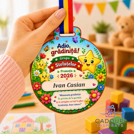 Medalie Personalizată Grupa Stelutelor - Adio, grădiniță!