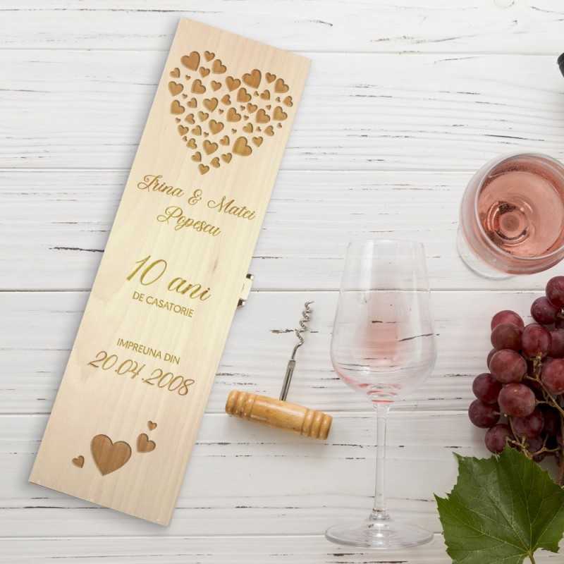 Cutie de vin personalizata – Aniversare casatorie